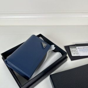 Replica Prada Saffiano Wallet Blue - ultra-realistic fake designer tote