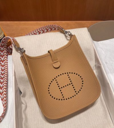 Replica Hermes Evelyne II TPM Brown - top-rated replica designer bag