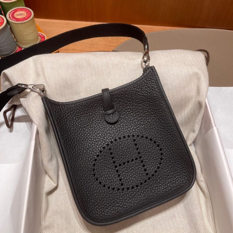 Replica Hermes Evelyne II TPM Black Strap 1 Replica Hermes Evelyne II TPM Black Strap - best-selling designer handbag dupe