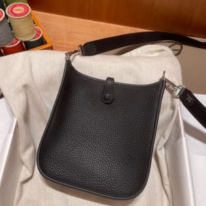 Replica Hermes Evelyne II TPM Black Strap 6 Replica Hermes Evelyne II TPM Black Strap - near-authentic luxury replica handbag