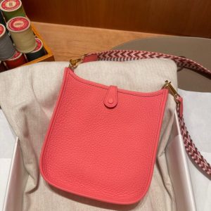 Replica Hermes Evelyne II TPM Red 5 Replica Hermes Evelyne II TPM Red - elite superclone designer purse