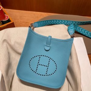 Replica Hermes Evelyne II TPM Blue 3 Replica Hermes Evelyne II TPM Blue - realistic designer-inspired fake bag