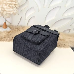 Replica Dior Saddle Backpack with Flap Black 2 Replica Dior Saddle Backpack with Flap Black - top-rated replica designer bag