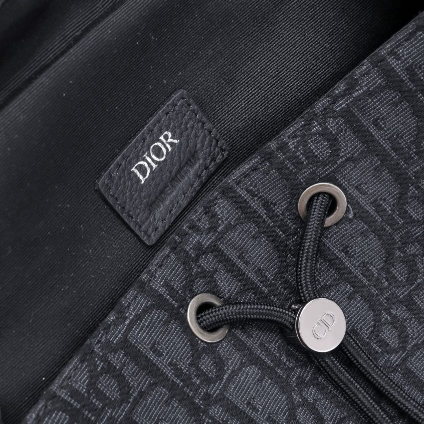 Replica Dior Saddle Backpack with Flap Black 7 Replica Dior Saddle Backpack with Flap Black - top-tier luxury replica shoulder bag