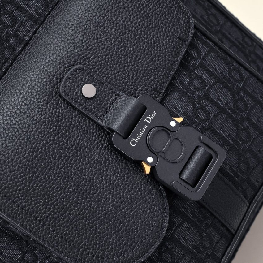 Replica Dior Saddle Backpack with Flap Black 8 Replica Dior Saddle Backpack with Flap Black - premium 1:1 fake handbag model
