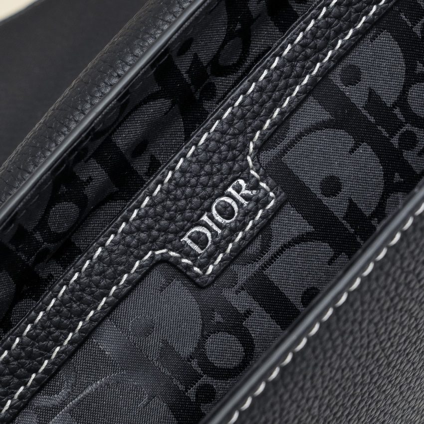Replica Dior Saddle Messenger Black Classic 8 Replica Dior Saddle Messenger Black Classic - top-tier luxury replica shoulder bag