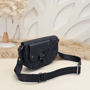 Replica Dior Saddle Messenger Black Classic 2 Replica Dior Saddle Messenger Black Classic - high-end fake designer purse