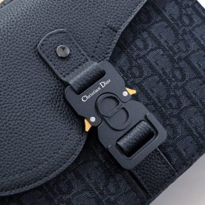 Replica Dior Saddle Messenger Bag Oblique Black 9 Replica Dior Saddle Messenger Bag Oblique Black - premium 1:1 fake handbag model
