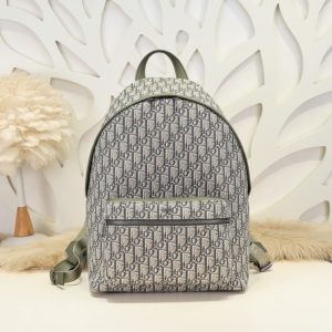 Replica Dior Rider Backpack Khaki Dior Oblique Jacquard - 1:1 designer replica handbag