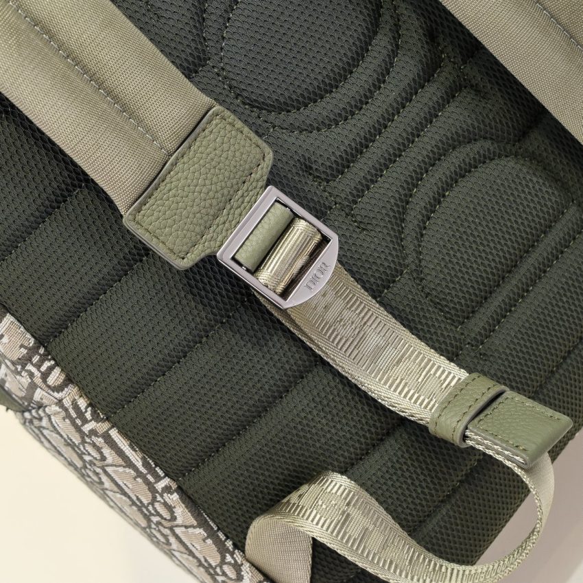 Replica Dior Rider Backpack Khaki Dior Oblique Jacquard - realistic designer-inspired fake bag