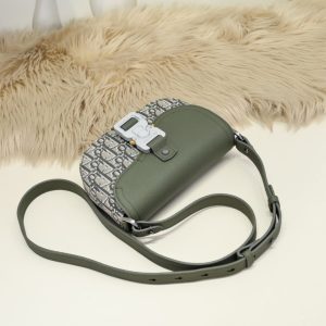 Replica Dior Saddle Messenger Bag Khaki 5 Replica Dior Saddle Messenger Bag Khaki - premium 1:1 fake handbag model