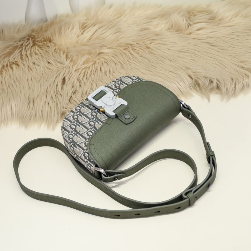 Replica Dior Saddle Messenger Bag Khaki 5 Replica Dior Saddle Messenger Bag Khaki - premium 1:1 fake handbag model