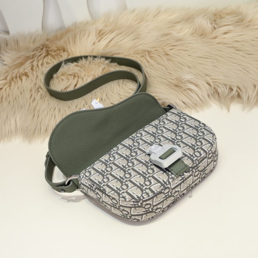 Replica Dior Saddle Messenger Bag Khaki 7 Replica Dior Saddle Messenger Bag Khaki - near-authentic luxury replica handbag