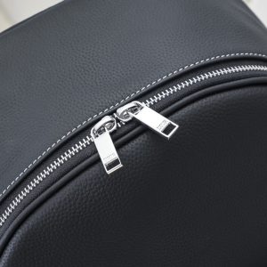 Replica Dior Saddle Zip Backpack Black Grained Calfskin - high-accuracy replica luxury purse