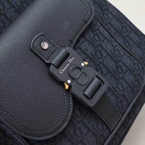 Replica Dior Saddle Zip Backpack Black - premium 1:1 fake handbag model