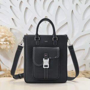 Replica Dior Saddle Shopping Tote Black 1 Replica Dior Saddle Shopping Tote Black - best quality luxury bag dupe