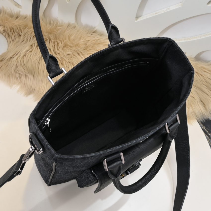 Replica Dior Saddle Shopping Tote Oblique Black 4 Replica Dior Saddle Shopping Tote Oblique Black - best quality luxury bag dupe