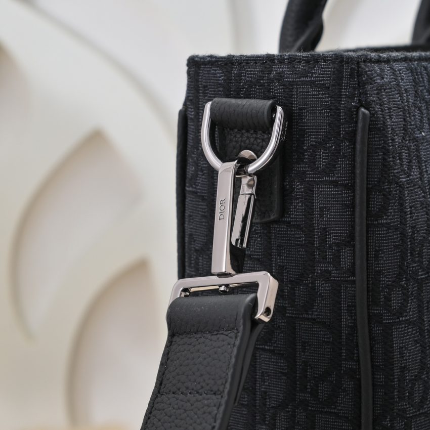 Replica Dior Saddle Shopping Tote Oblique Black 8 Replica Dior Saddle Shopping Tote Oblique Black - realistic designer-inspired fake bag
