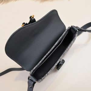 Replica Dior Saddle Messenger Bag Oblique Grey 4 Replica Dior Saddle Messenger Bag Oblique Grey - premium-grade designer purse dupe