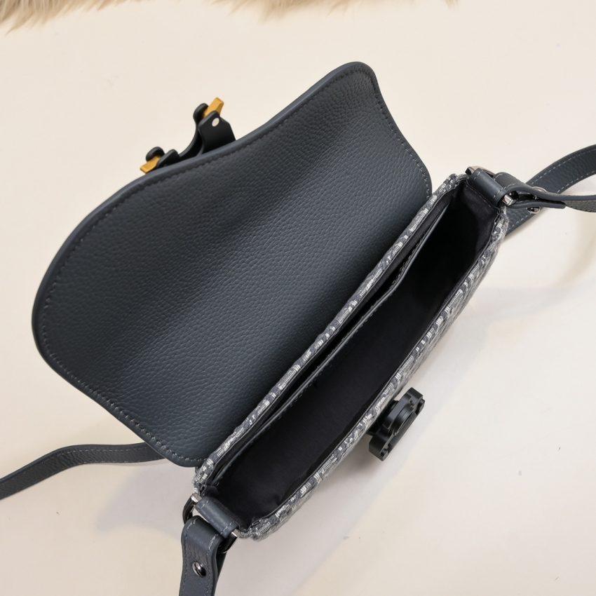 Replica Dior Saddle Messenger Bag Oblique Grey 4 Replica Dior Saddle Messenger Bag Oblique Grey - premium-grade designer purse dupe