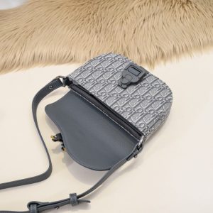Replica Dior Saddle Messenger Bag Oblique Grey 5 Replica Dior Saddle Messenger Bag Oblique Grey - best-selling designer handbag dupe