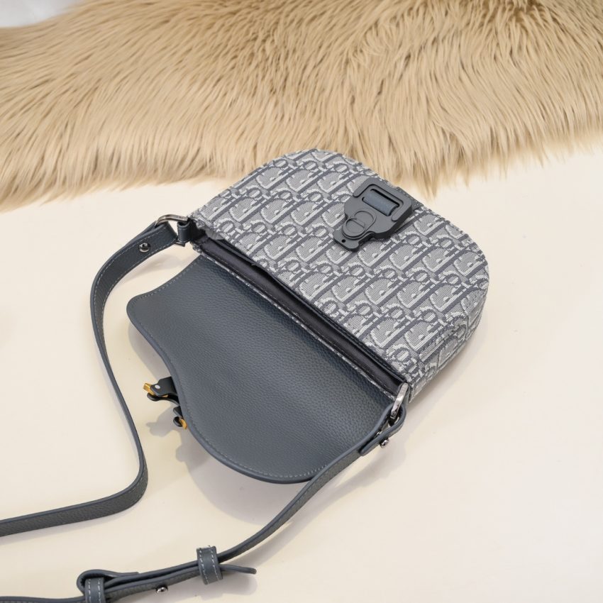 Replica Dior Saddle Messenger Bag Oblique Grey 5 Replica Dior Saddle Messenger Bag Oblique Grey - best-selling designer handbag dupe