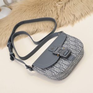 Replica Dior Saddle Messenger Bag Oblique Grey 7 Replica Dior Saddle Messenger Bag Oblique Grey - 1:1 designer replica handbag
