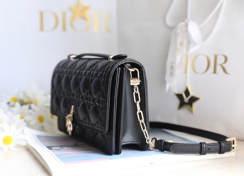 Replica My Dior Top Handle Bag Black 4 Replica My Dior Top Handle Bag Black - premium 1:1 fake handbag model