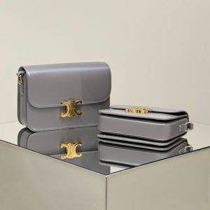 Replica Celine Triomphe Mini Grey - authentic-look luxury purse replica