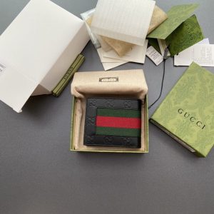 Replica Gucci Double G bifold Wallet Leather - high-end fake designer purse