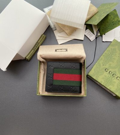 Replica Gucci Double G bifold Wallet Leather - high-end fake designer purse
