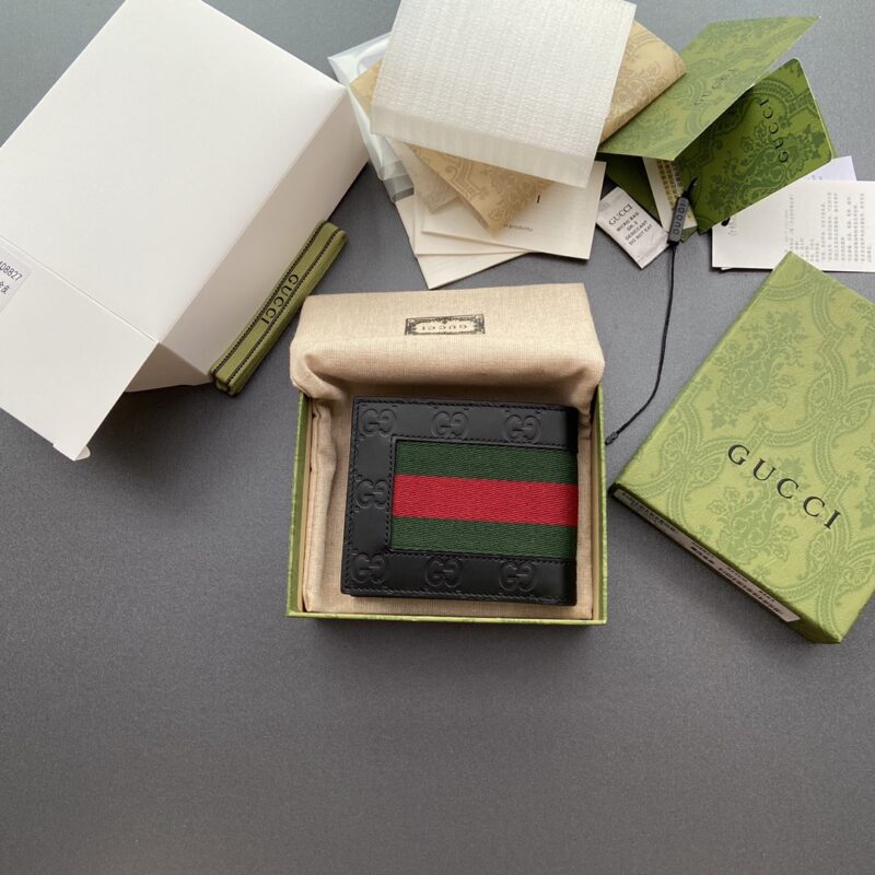 Replica Gucci Double G bifold Wallet Leather - high-end fake designer purse