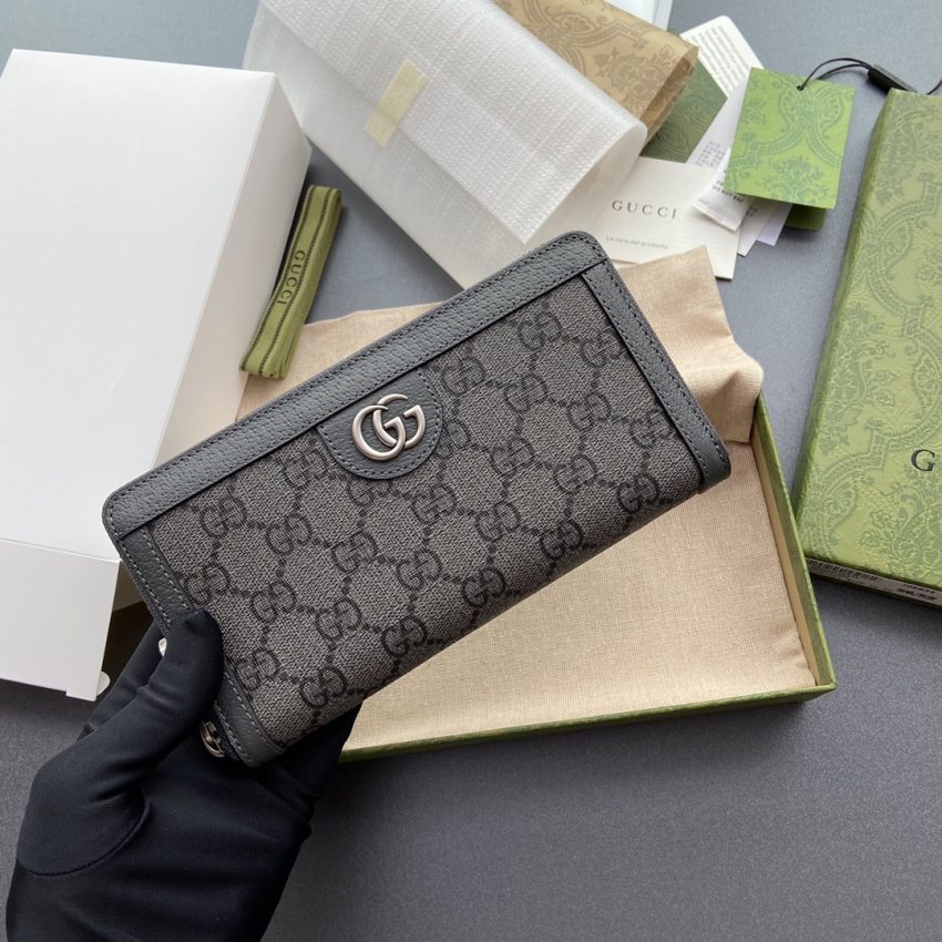 Replica Gucci Ophidia Zipper Wallet Grey 8 Replica Gucci Ophidia Zipper Wallet Grey - high-quality designer bag clone
