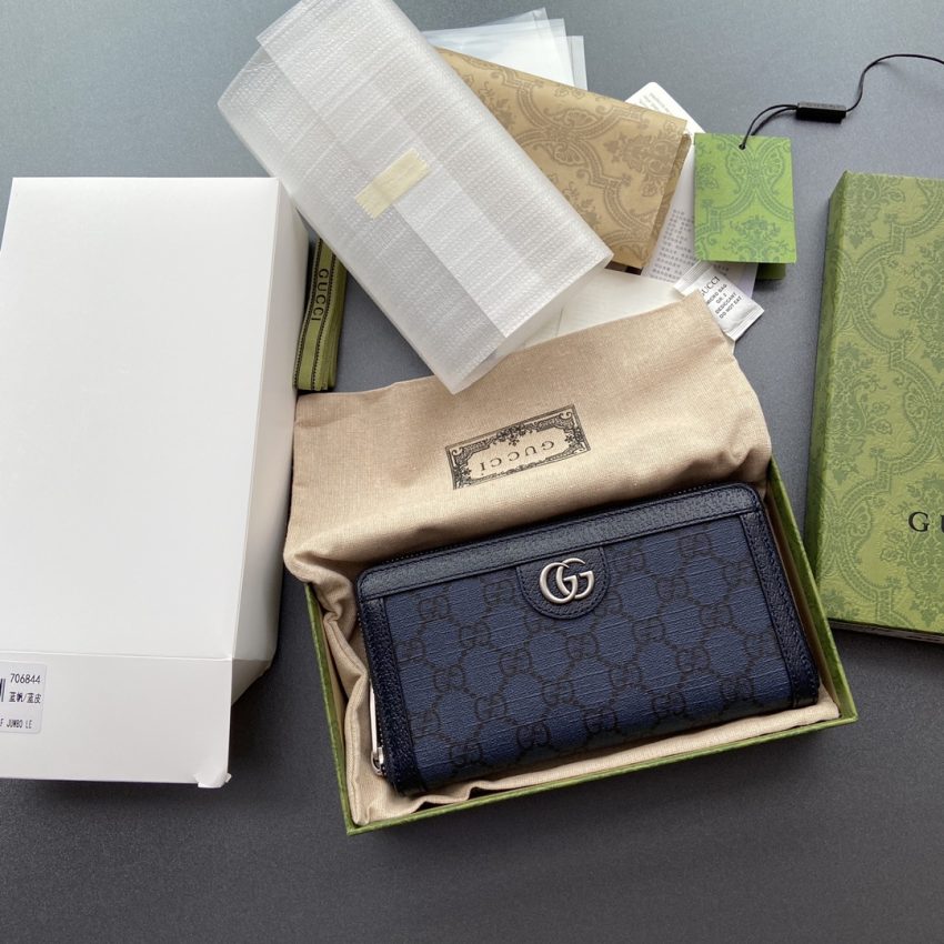 Replica Gucci Ophidia Zipper Wallet Black 2 Replica Gucci Ophidia Zipper Wallet Black - realistic designer-inspired fake bag