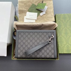 Replica Gucci G Ophidia Clutch Grey 4 Replica Gucci G Ophidia Clutch Grey - top-tier luxury replica shoulder bag