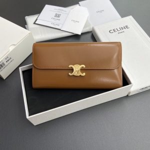 Replica Celine Triumphe Long Wallet Brown 1 Replica Celine Triumphe Long Wallet Brown - premium 1:1 fake handbag model