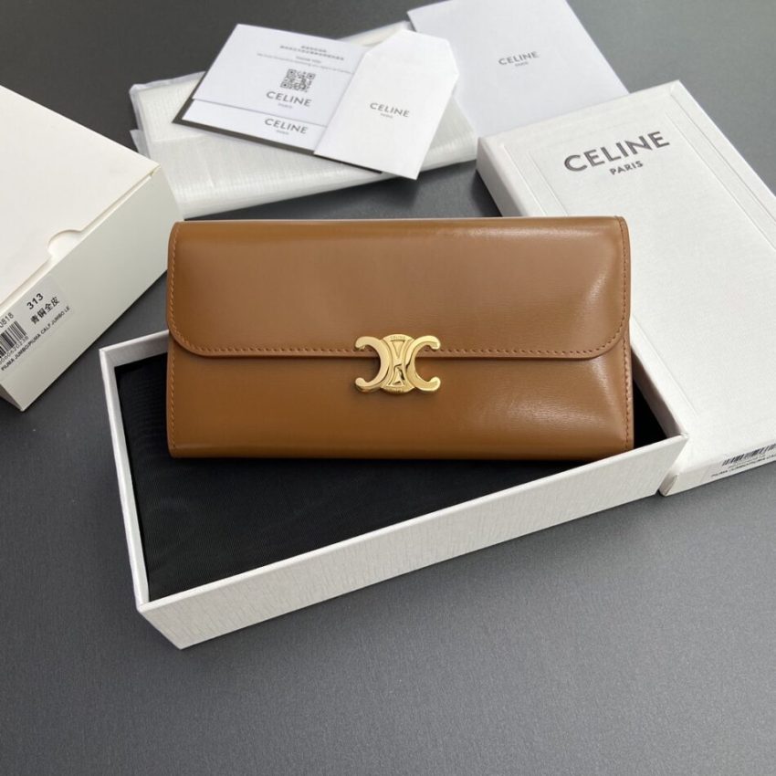Replica Celine Triumphe Long Wallet Brown 1 Replica Celine Triumphe Long Wallet Brown - premium 1:1 fake handbag model