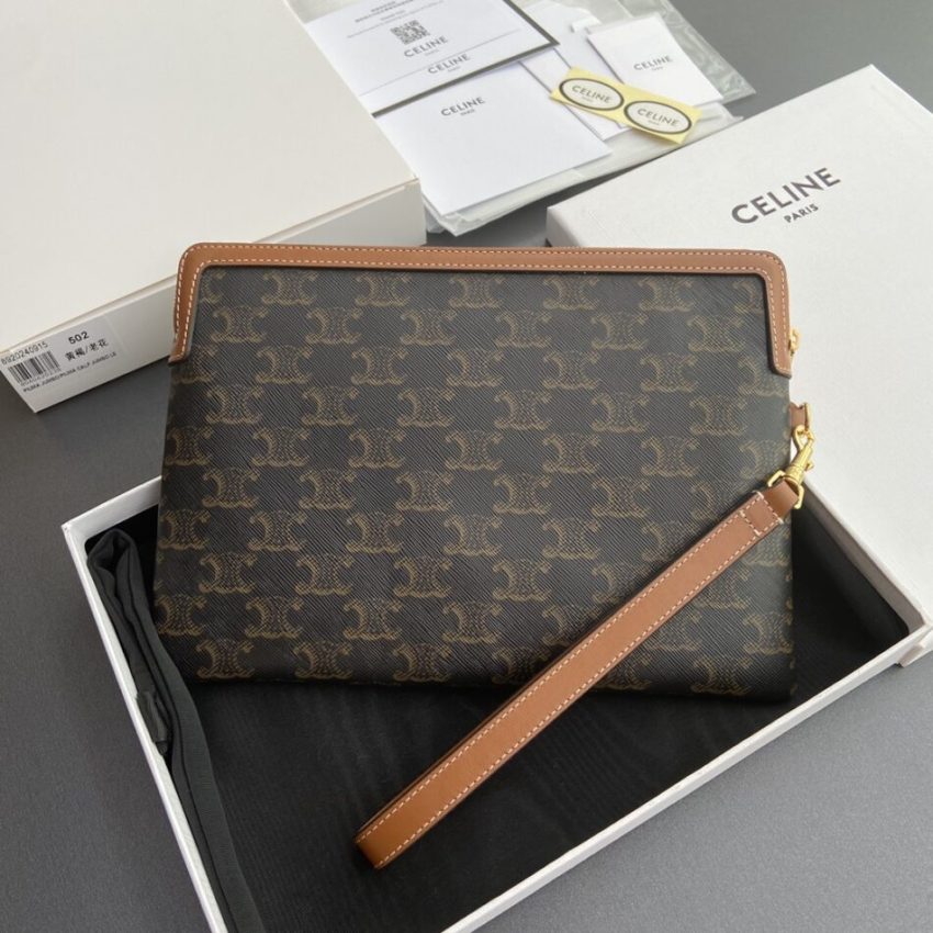 Replica Celine Triumphe Clutch Brown 4 Replica Celine Triumphe Clutch Brown - elite superclone designer purse