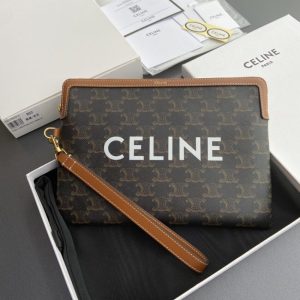 Replica Celine Triumphe Clutch Brown 1 Replica Celine Triumphe Clutch Brown - high-end fake designer purse