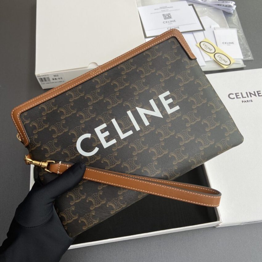Replica Celine Triumphe Clutch Brown 7 Replica Celine Triumphe Clutch Brown - ultra-realistic fake designer tote