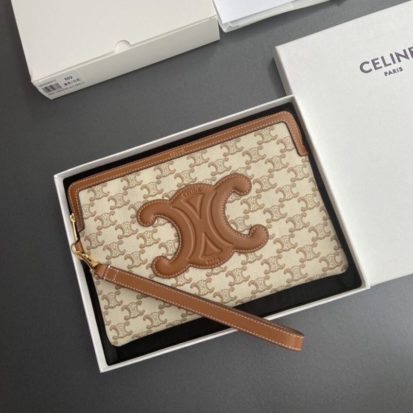 Replica Celine Triumphe Clutch White 4 Replica Celine Triumphe Clutch White - near-authentic luxury replica handbag
