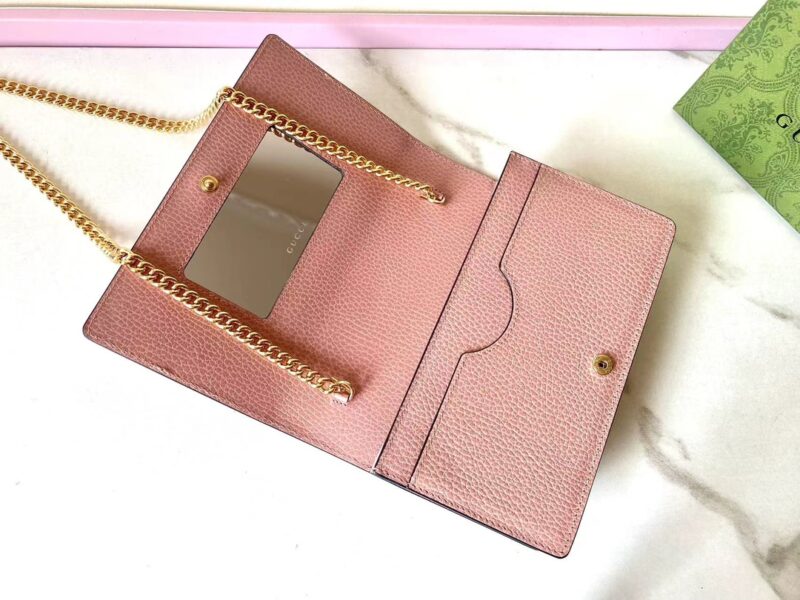 Replica Gucci GG Marmont Chain Bag Pink - top-rated replica designer bag