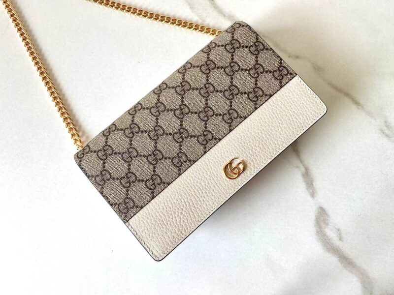 Replica Gucci GG Marmont Chain Bag White 2 Replica Gucci GG Marmont Chain Bag White - high-end fake designer purse