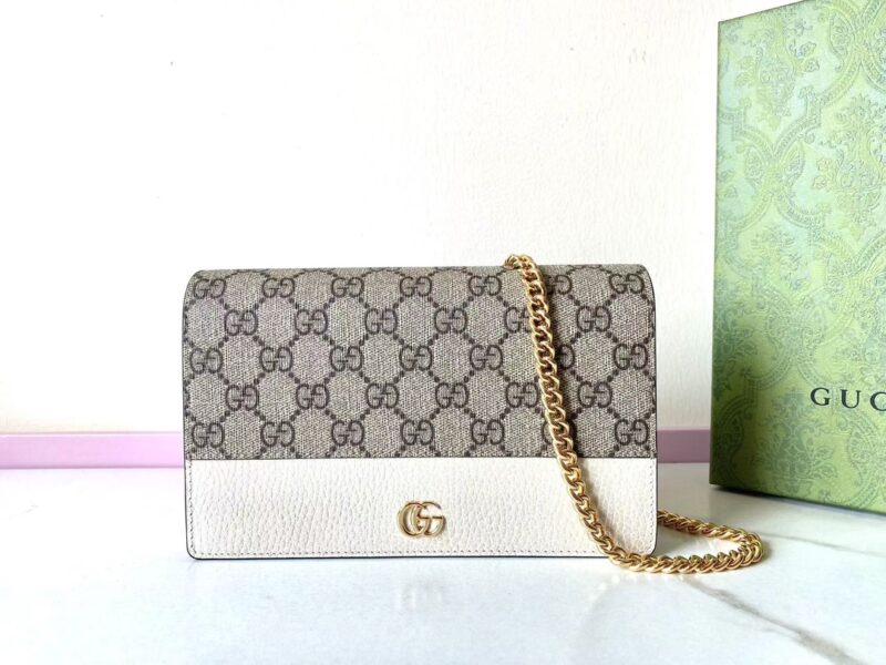 Replica Gucci GG Marmont Chain Bag White 3 Replica Gucci GG Marmont Chain Bag White - elite superclone designer purse