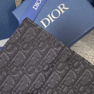 Replica Dior Bi Fold Card Holder Black 4 Replica Dior Bi Fold Card Holder Black - 1:1 designer replica handbag