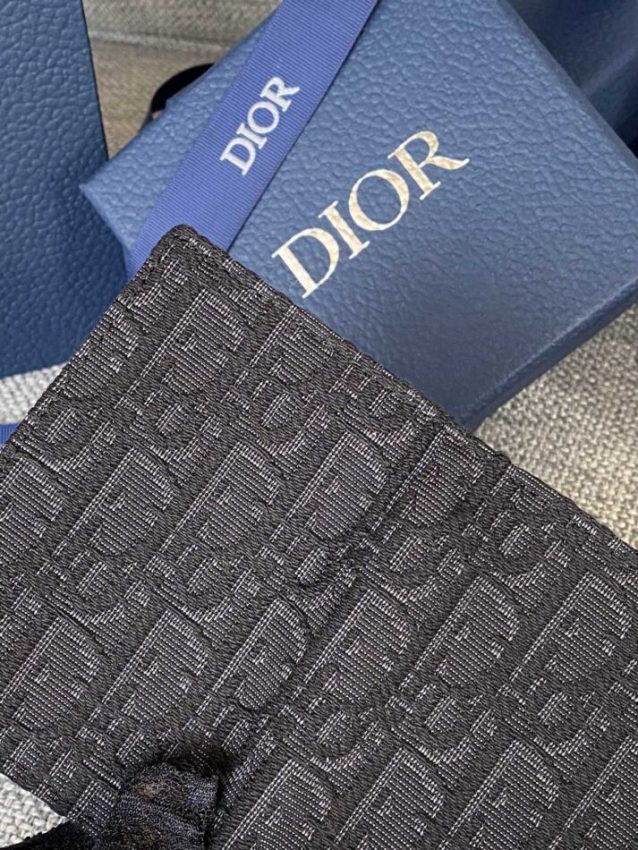 Replica Dior Bi Fold Card Holder Black 4 Replica Dior Bi Fold Card Holder Black - 1:1 designer replica handbag