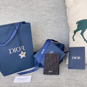 Replica Dior Bi Fold Card Holder Black 1 Replica Dior Bi Fold Card Holder Black - near-authentic luxury replica handbag