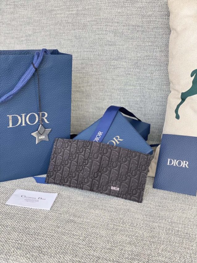 Replica Dior Jacquard Wallet Black 2 Replica Dior Jacquard Wallet Black - premium 1:1 fake handbag model
