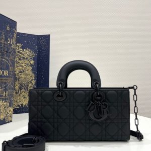 Replica Dior Lady D-Joy Large Bag Black Matte 1 Replica Dior Lady D-Joy Large Bag Black Matte - 1:1 designer replica handbag
