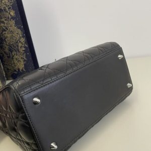 Replica Lady Dior Large Black Silver 4 Replica Lady Dior Large Black Silver - best quality luxury bag dupe